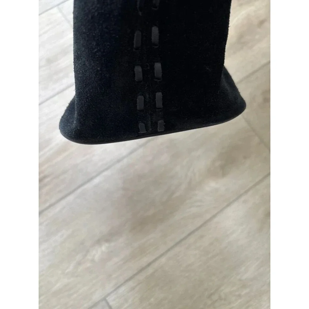 Vintage Black Suede Slouch Hobo